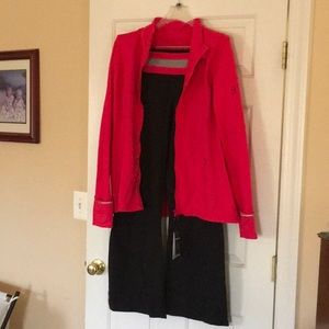 Black Yoga Pants and Pink Jacket